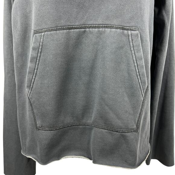 Ugg Cropped Hoodie Sweatshirt Women's Small Gray Active Neutral Raw Hem & Cuffs - Picture 8 of 11